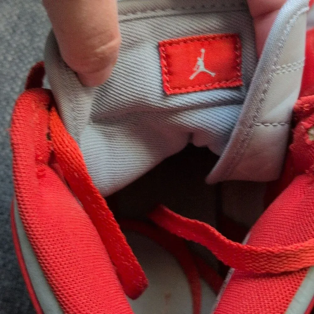 Jordan 1 OG Nevada Orange Grey Solid High Top Athletic Shoe Men 10 2010